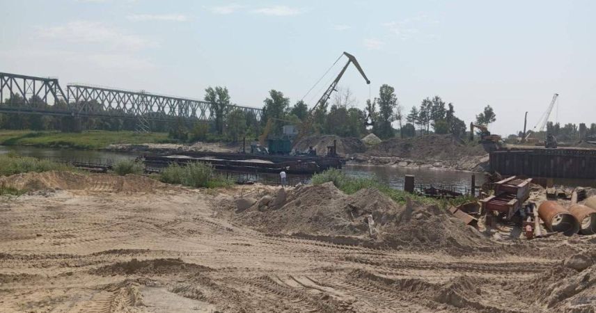 Опоры царского моста нашли при строительстве моста через Припять