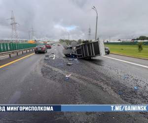 Пострадала только голубика: на МКАД невнимательный водитель врезался в трактор