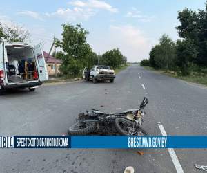 В Столинском районе произошло ДТП с участием 16-летнего байкера: подросток в реанимации