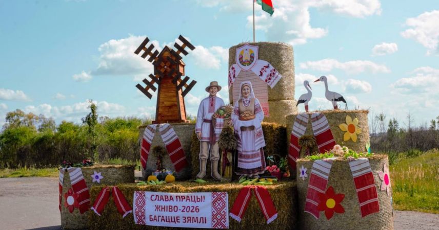 Соломенная галерея у дороги: аграрии Пинского района превратили дороги в арт-пространство