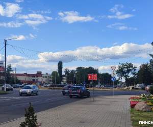 В Пинске с 17 августа ограничат движение на круговом перекрестке улиц Первомайской и Центральной