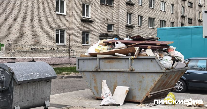 Где расположены контейнеры для сбора крупногабаритных отходов в Пинске