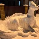 В Столинском районе слепили снеговика высотой 4,5 метра и дракона