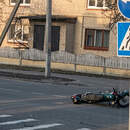 В Пинске на улице Зои Космодемьянской Hyundai не пропустил мотоцикл