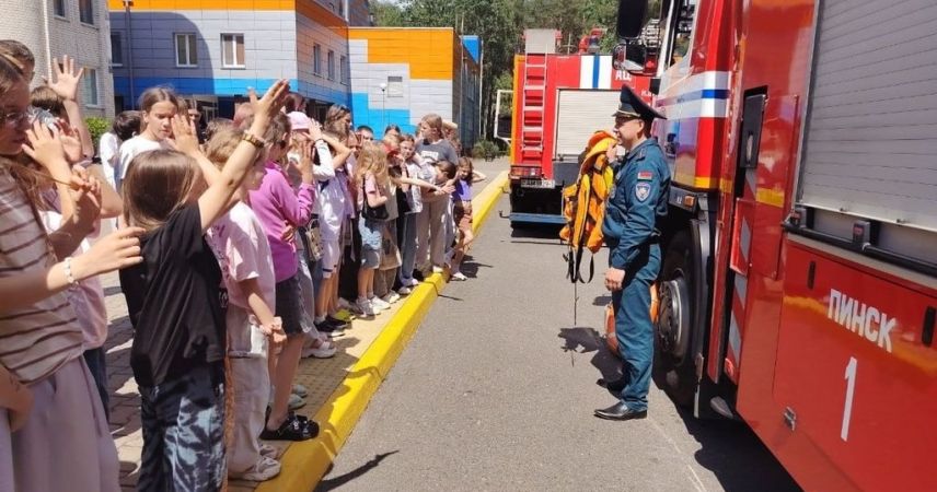 Пинский ГРОЧС провел квест по безопасности в оздоровительном центре «Свитанак»