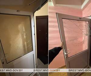 В Пинске 17-летний подросток разбил стекла в подъезде многоэтажки