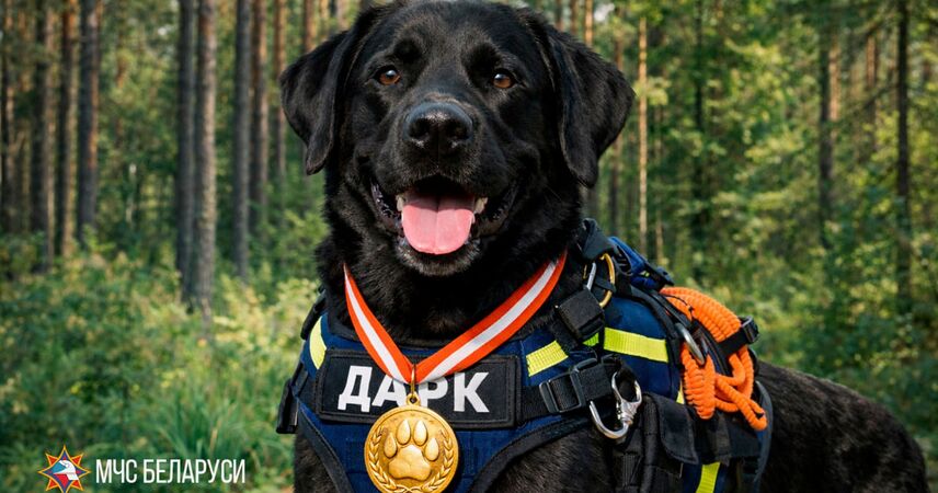 Пёс-спасатель Дарк из Беларуси победил в международном конкурсе с большим отрывом