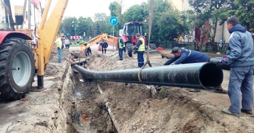 В Пинске начался капитальный ремонт водопровода