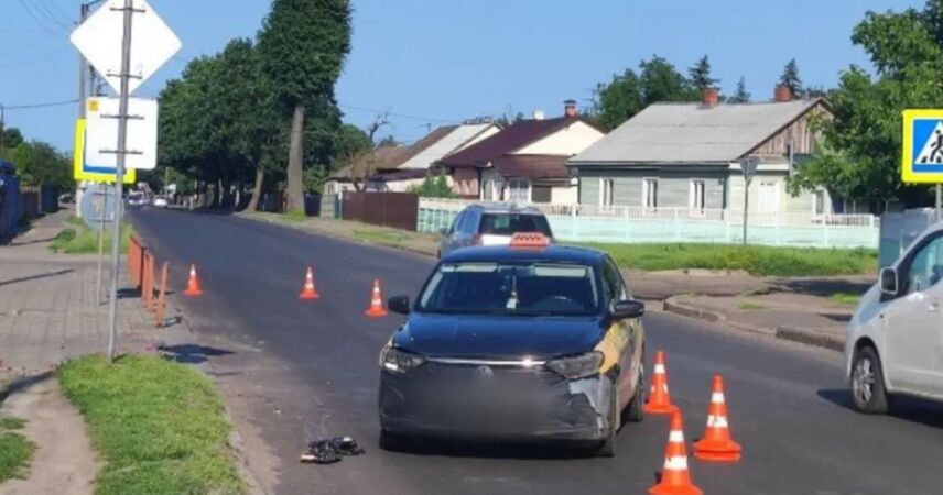 В Пинске на Железнодорожной таксист сбил девочку на пешеходном переходе