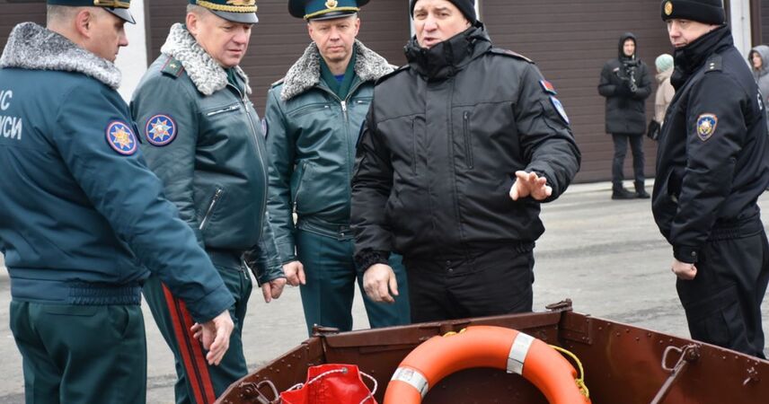 Министр МЧС проинспектировал готовность Пинского региона к паводковому периоду