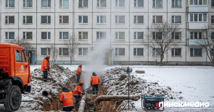 Авария в Пинске: дом на Центральной остался без холодной воды