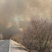 Возле Малых Диковичей в Пинском районе горит сухая растительность