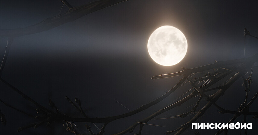 Бобровая суперлуна взошла над Пинском