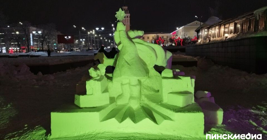 Фестиваль снежных скульптур проходит в Гомеле