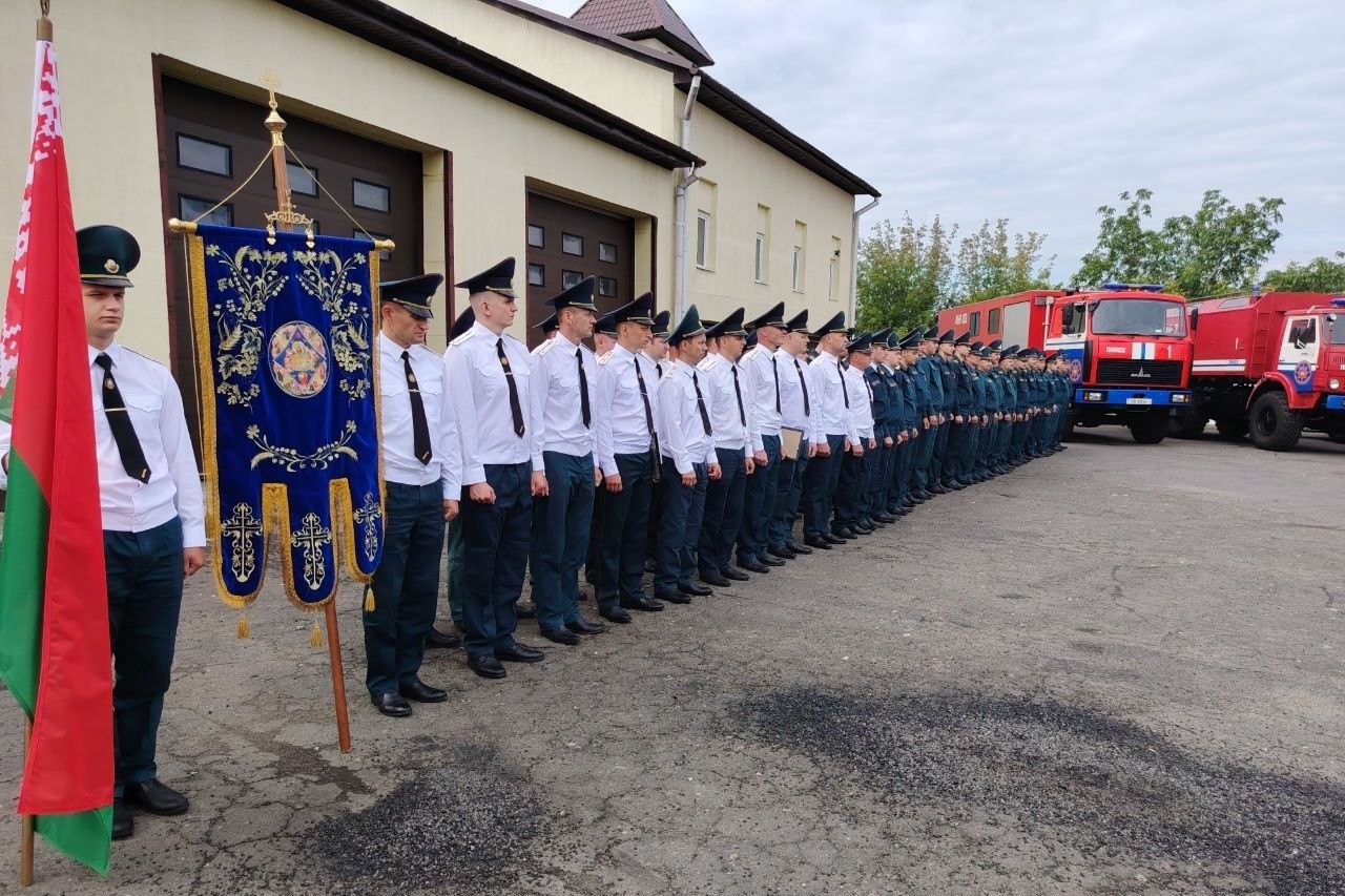 День пожарной службы в Пинске, награждение