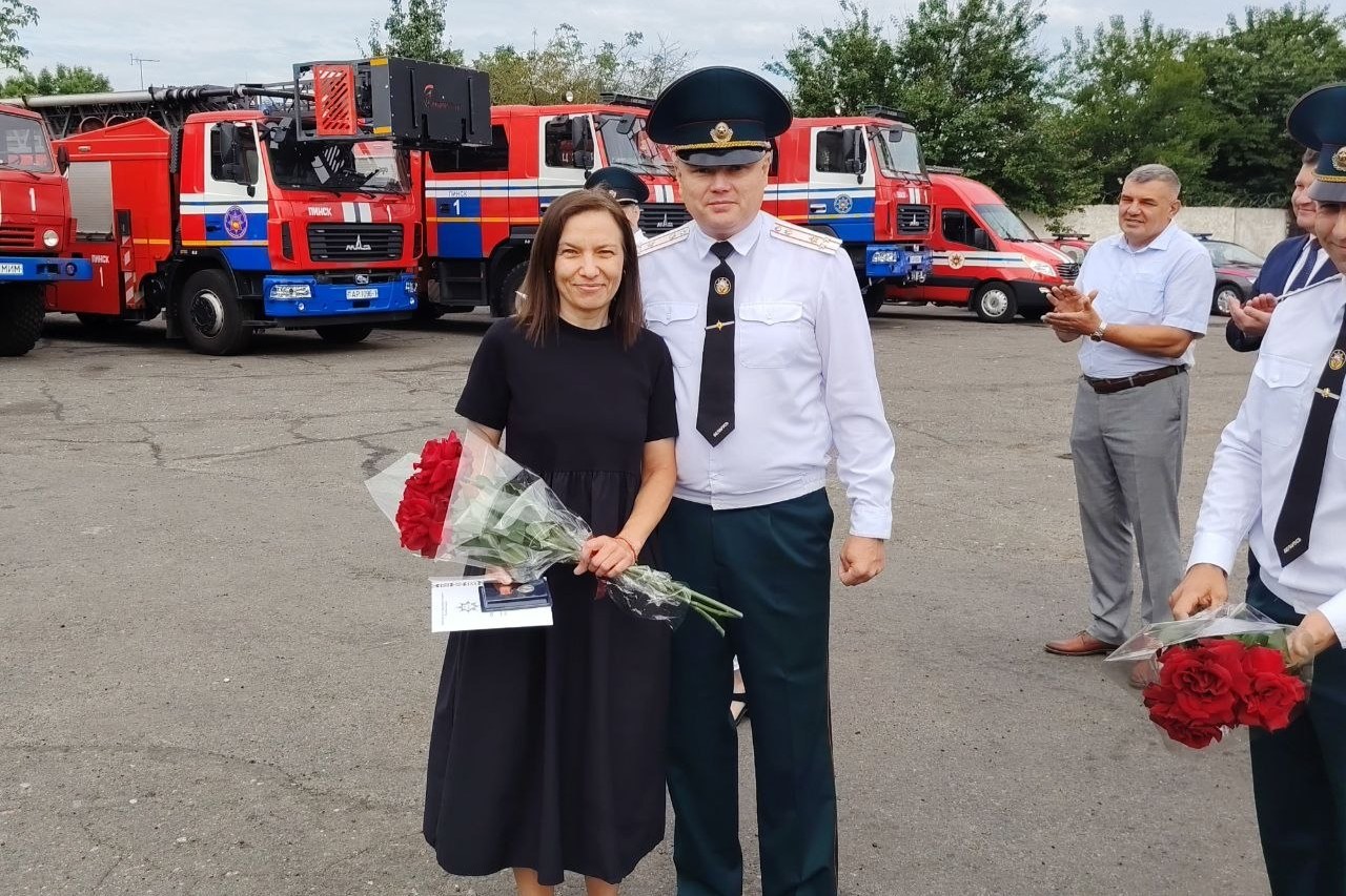 День пожарной службы в Пинске, награждение