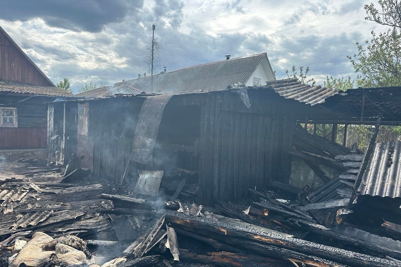 Пожар в Пинске, улица Космонавтов